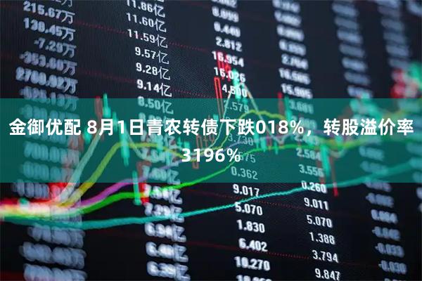 金御优配 8月1日青农转债下跌018%，转股溢价率3196%