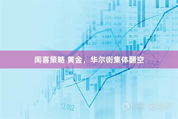 闻喜策略 黄金，华尔街集体翻空